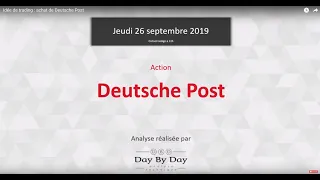 DEUTSCHE POST AG NA O.N. achat de Deutsche Post : Idée de trading 26.09.2019