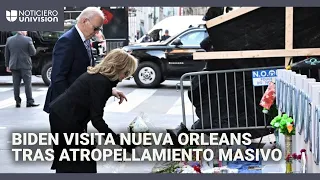 Biden visita Nueva Orleans tras el atropellamiento masivo: se reunió con familiares de víctimas