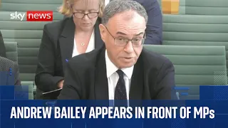 Bank of England governor appears before Commons Treasury Committee