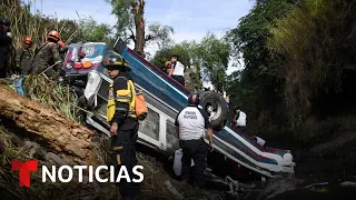 Dan el último adiós a los más de 50 fallecidos en el accidente de autobús en Guatemala