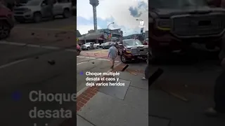 Un choque múltiple desata el caos en un concurrido sitio turístico: hay varios heridos