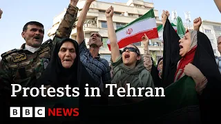Protests in Tehran after US strikes on Iranian nuclear sites | BBC News