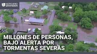 Imágenes de los estragos que dejan tormentas severas en EEUU: 69 millones de personas, bajo alerta