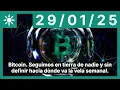 Bitcoin. Seguimos en tierra de nadie y sin definir hacia donde va la vela semanal.