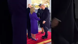 JOE Joe Biden le da la bienvenida al presidente entrante Donald Trump en la Casa Blanca