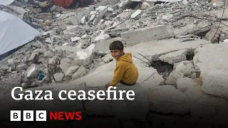 Gaza ceasefire to begin on Sunday morning, Qatar says, after Israel approves deal | BBC News