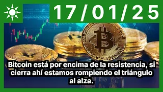 BITCOIN Bitcoin está por encima de la resistencia, si cierra ahí estamos rompiendo el triángulo al alza.