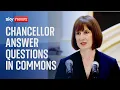 Chancellor Rachel Reeves and Treasury ministers answer questions in House of Commons