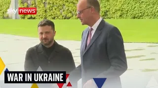 German Chancellor Merz welcomes President Zelenskyy to Berlin
