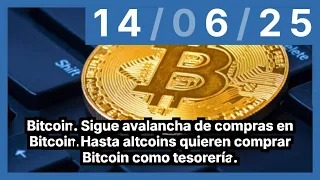BITCOIN Bitcoin. Sigue avalancha de compras en Bitcoin.Hasta altcoins quieren comprar Bitcoin como tesorería