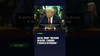 Dazi UE, Trump: &quot;Non cerco un affare , l&#39;accordo è fissato al 50 percento.&quot;