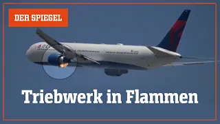 Zwischenfall in Los Angeles: Triebwerk von Boeing fängt nach Start Feuer | DER SPIEGEL