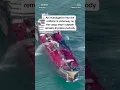 New video shows the moment a cargo ship collided with a U.S. oil tanker in the North Sea