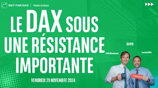 DAX40 PERF INDEX Le DAX sous une résistance importante - 100% Marchés - matin - 29/11/2024