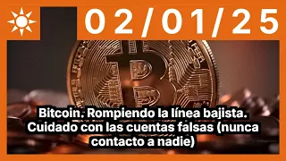 BITCOIN Bitcoin. Rompiendo la línea bajista. Cuidado con las cuentas falsas (nunca contacto a nadie)