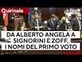 Quirinale, da Alberto Angela a Signorini e Amadeus, fino a Cruciani e Zoff: i nomi del primo voto