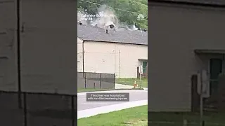 Car crashes into veterans hall roof in Missouri