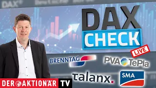 PVA TEPLA AG O.N. DAX-Check LIVE: Brenntag, CTS Eventim, Dermapharm, PVA TePla, SAP, SMA Solar, Talanx, Volkswagen Vz.