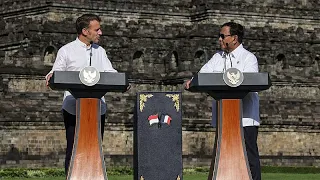 Tournée d&#39;Emmanuel Macron en Asie : la France et l&#39;Indonésie annoncent un nouveau partenariat...