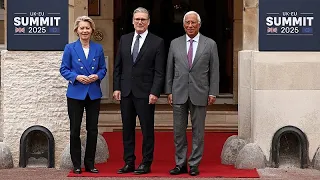 First EU-UK summit starts with deals on fishing and defence following overnight talks