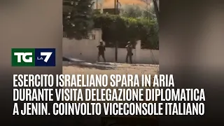 Esercito israeliano spara in aria durante visita delegazione diplomatica a Jenin
