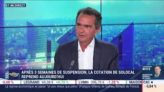 SOLOCAL GROUP Pierre Danon (Solocal) : Après 3 semaines de suspension, la cotation de Solocal reprend aujourd&#39;hui