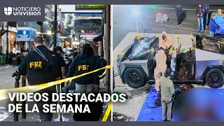 Atropellamiento en Nueva Orleans y Cybertruck explota en Las Vegas: videos destacados de la semana