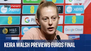 England&#39;s Keira Walsh speaks ahead of Euro 2025 final against Spain