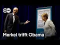 Angela Merkel und Barack Obama sprechen über globale Entwicklungen und Merkels Memoiren