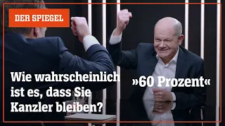 Sind Sie wahnsinnig? Angriffslustiger Olaf Scholz im Kandidatencheck zur Wahl | DER SPIEGEL