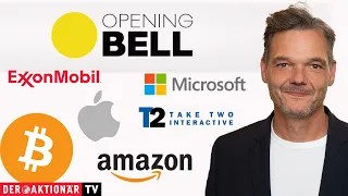 BITCOIN Opening Bell: Bitcoin, Microsoft, Apple, Amazon, Exxon Mobil, Take-Two Interactive