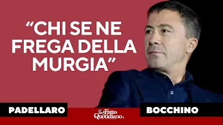 &quot;Chi se ne frega della Murgia&quot;. Duro scontro Padellaro-Bocchino. &quot;Porta rispetto o me ne vado&quot;.