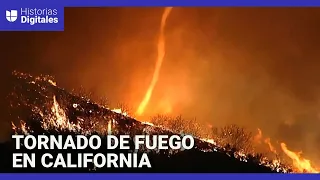 El raro &#39;tornado de fuego&#39; visto en las condiciones extremas del incendio Palisades en California