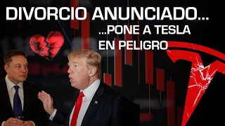 TESLA INC. TESLA SE DESPLOMA UN 14% DEBIDO AL CONFLICTO ENTRE DONALD TRUMP Y ELON MUSK #tesla #trump #finanzas