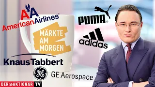 ADIDAS AG NA O.N. Märkte am Morgen: Adidas, Puma, Knaus Tabbert, GE Aerospace, American Airlines