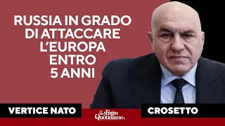 Crosetto dopo il vertice Nato: &quot;Minaccia russa è reale. Entro 5 anni in grado di attaccarci&quot;