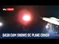 BREAKING: Washington DC plane crash caught on dash cam