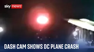 DASH BREAKING: Washington DC plane crash caught on dash cam