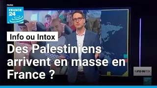 Des Palestiniens arrivent en masse en France ? Non, c’est une intox • FRANCE 24