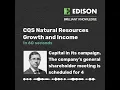 CQS Natural Resources Growth and Income in 60 seconds