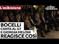 Quando Bocelli cantò di fronte ai leader del G7. E Meloni reagì così