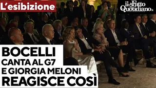 Quando Bocelli cantò di fronte ai leader del G7. E Meloni reagì così