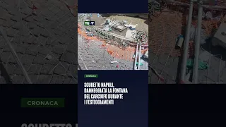Napoli, Fontana del carciofo danneggiata per i festeggiamenti per lo scudetto