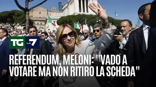 Referendum, Meloni: &quot;Vado a votare ma non ritiro la scheda&quot;