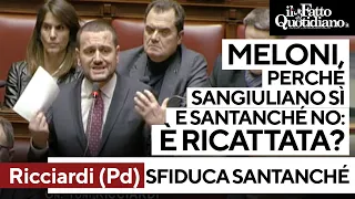 Toni Ricciardi (Pd): &quot;Meloni, perché Sangiuliano sì e Santanché no? Forse la sta ricattando?&quot;