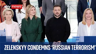 Zelenskyy condemns &#39;pure Russian terrorism&#39; at Ukraine reconstruction conference