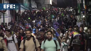 La primera caravana migrante del año parte desde Tapachula