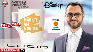 WACKER NEUSON SE NA O.N. Märkte am Morgen: Disney, Lucid, Take-Two Interactive, Siemens, Rational, KWS Saat, Wacker Neuson