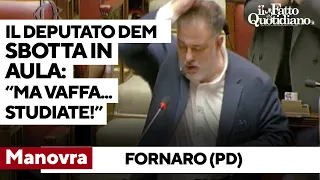 Il &quot;vaffa&quot; di Fornaro (Pd) in Aula: &quot;Assegnati 130mila euro a un comune che non esiste. Studiate!&quot;