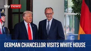 Donald Trump welcomes German Chancellor Friedrich Mertz to the White House